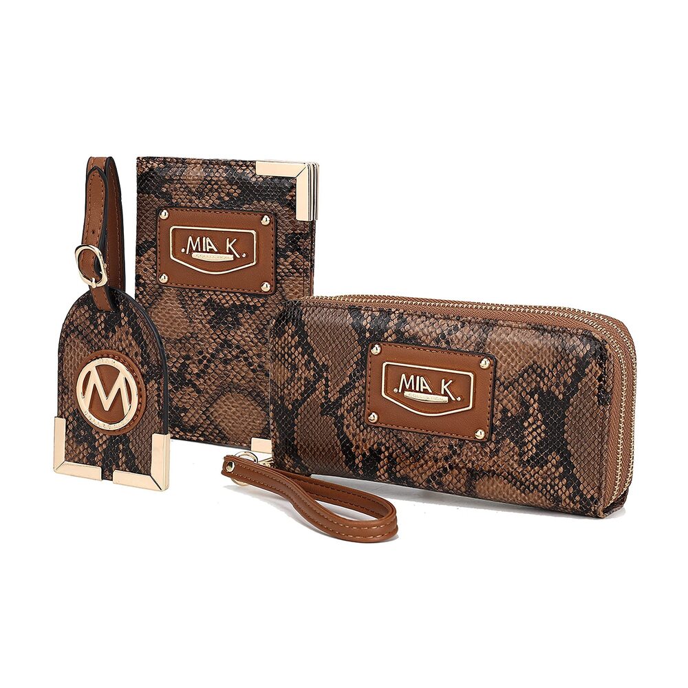7704 Travel Gift 3 Piece Set - Wristlet Wallet -Passport Holder - Luggage